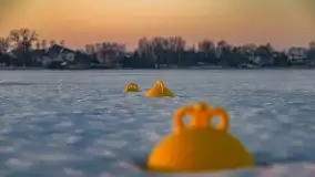 Zima i zachód słońca w porcie Tło Dla Mew - zdjęcie 17