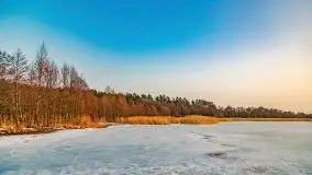 Zimowy zachód słońca nad jeziorem Śniardwy - zdjęcie 8