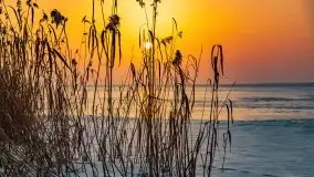 Zimowy zachód słońca nad jeziorem Śniardwy - zdjęcie 4