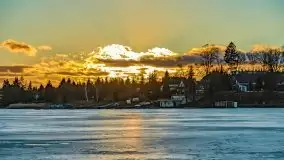 Zimowy wieczór i zachód słońca w Rynie, luty 2021 - zdjęcie 32