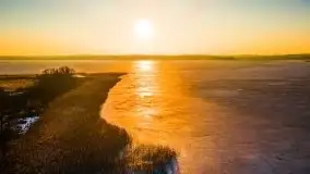 Przedwiosenny zachód słońca nad jeziorem Gołdopiwo i Żabiniec - zdjęcie 25