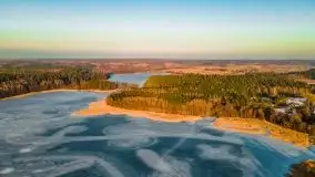 Przedwiosenny zachód słońca nad jeziorem Gołdopiwo i Żabiniec - zdjęcie 32