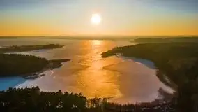 Przedwiosenny zachód słońca nad jeziorem Gołdopiwo i Żabiniec - zdjęcie 45