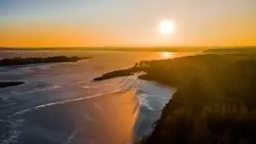 Przedwiosenny zachód słońca nad jeziorem Gołdopiwo i Żabiniec - zdjęcie 14