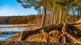 Przedwiosenny zachód słońca nad jeziorem Gołdopiwo i Żabiniec - zdjęcie 7