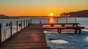 Przedwiosenny zachód słońca nad jeziorem Gołdopiwo i Żabiniec - zdjęcie 64