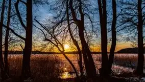 Marcowy zachód słońca nad jeziorem Kisajno - zdjęcie 8