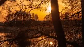 Zachód słońca nad jeziorem Gołdopiwo, od strony Przerwanek - zdjęcie 40