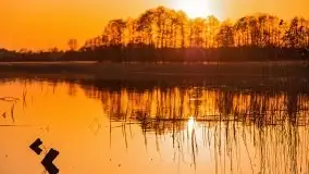 Zachód słońca nad jeziorem Gołdopiwo, od strony Przerwanek - zdjęcie 37