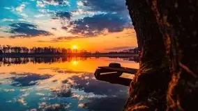 Wiosenny wschód słońca nad jeziorem Stręgiel - zdjęcie 28