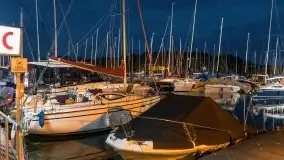 Stanica Wodna Stranda po zmierzchu, lipiec 2021 - zdjęcie 3