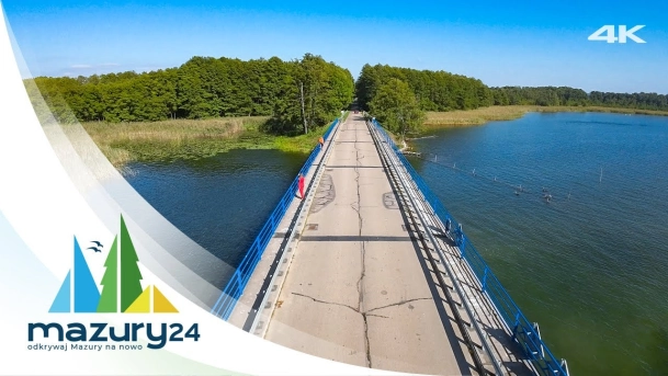 Dynamiczne latanie nad Mazurami - most Sztynorcki, 4K