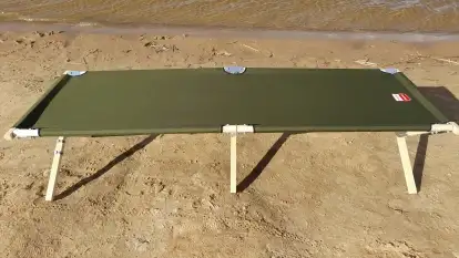 Łóżko polowe składane (kanadyjką) 100% Polska produkcja.  - zdjęcie 4