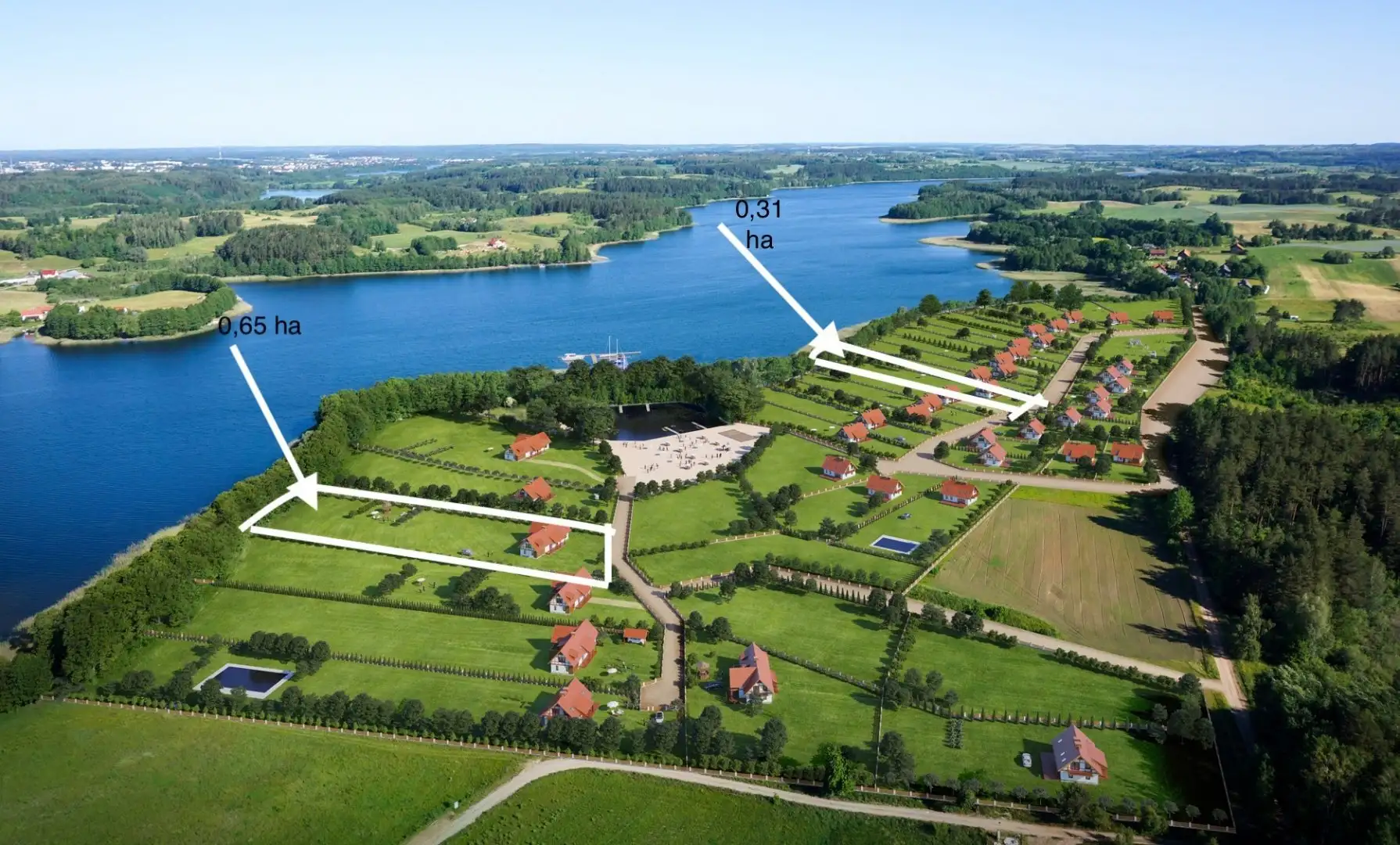  2 Działki na sprzedaż MAZURY OsadA nad jeziorem Juksty 