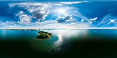 Jezioro Niegocin, wyspa Grajewska Kępa zwana wyspą Miłości