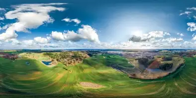 Mazurskie pola pomiędzy Oleckiem a Ełkiem