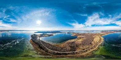 Zamarznięte jeziora Dargin, Kirsajty i Mamry