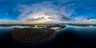 Wyspa Duży Ostrów i jezioro Kisajno