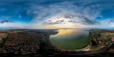 Fuleda, zachód słońca nad jeziorem Dobskim