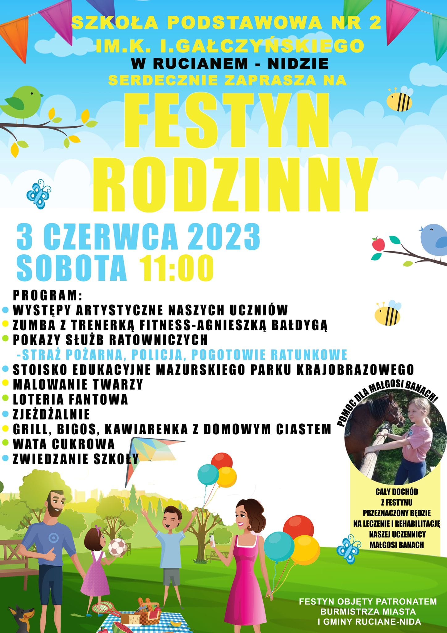 Festyn w dobrym celu w Rucianem-Nidzie. Możemy pomóc małej Małgosi