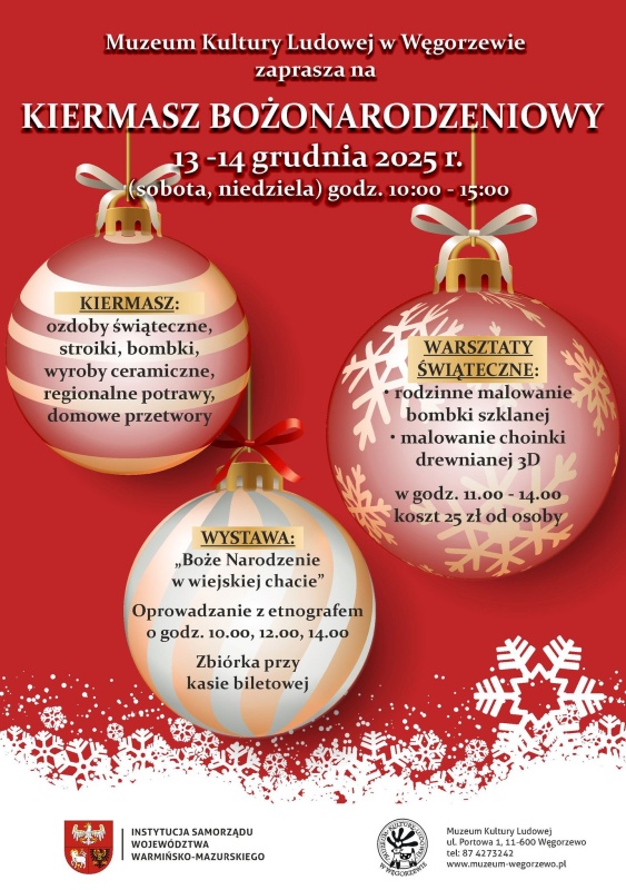 Kiermasz Bożonarodzeniowy w Muzeum Kultury Ludowej w Węgorzewie – tradycja i magia świąt